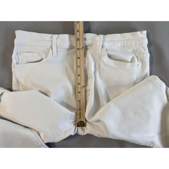 Mother Jeans The Weekender Fray Squeeze It White Stretch Denim Size 32 - Picture 4 of 14